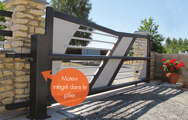 Portail coulissant avec motorisation Ghostopener