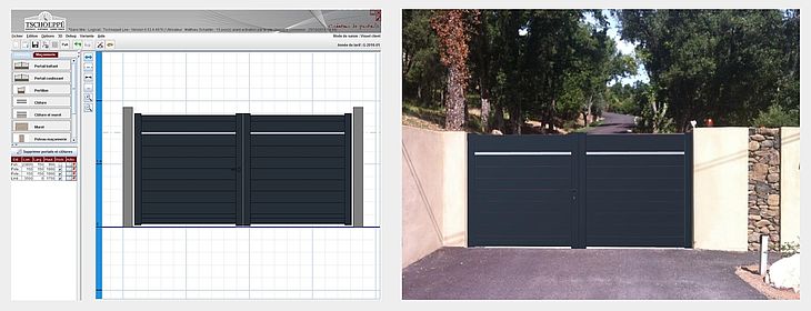 vente portail, simulation 3D