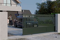 Portail en aluminium Strolly - Semi-ajouré