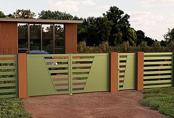 Portail en aluminium Resty - Semi-ajouré