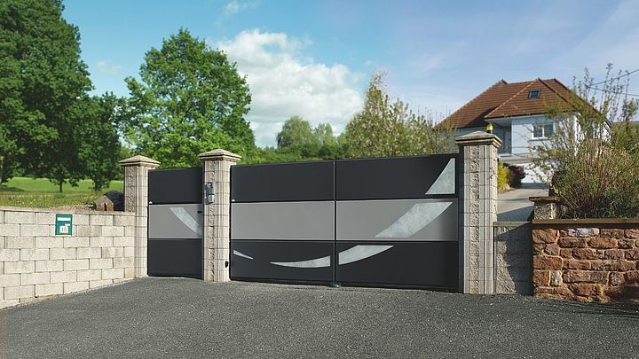 Portillon design en alu de la collection Lucco