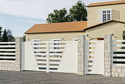 Portail en aluminium Resty - Semi-ajouré